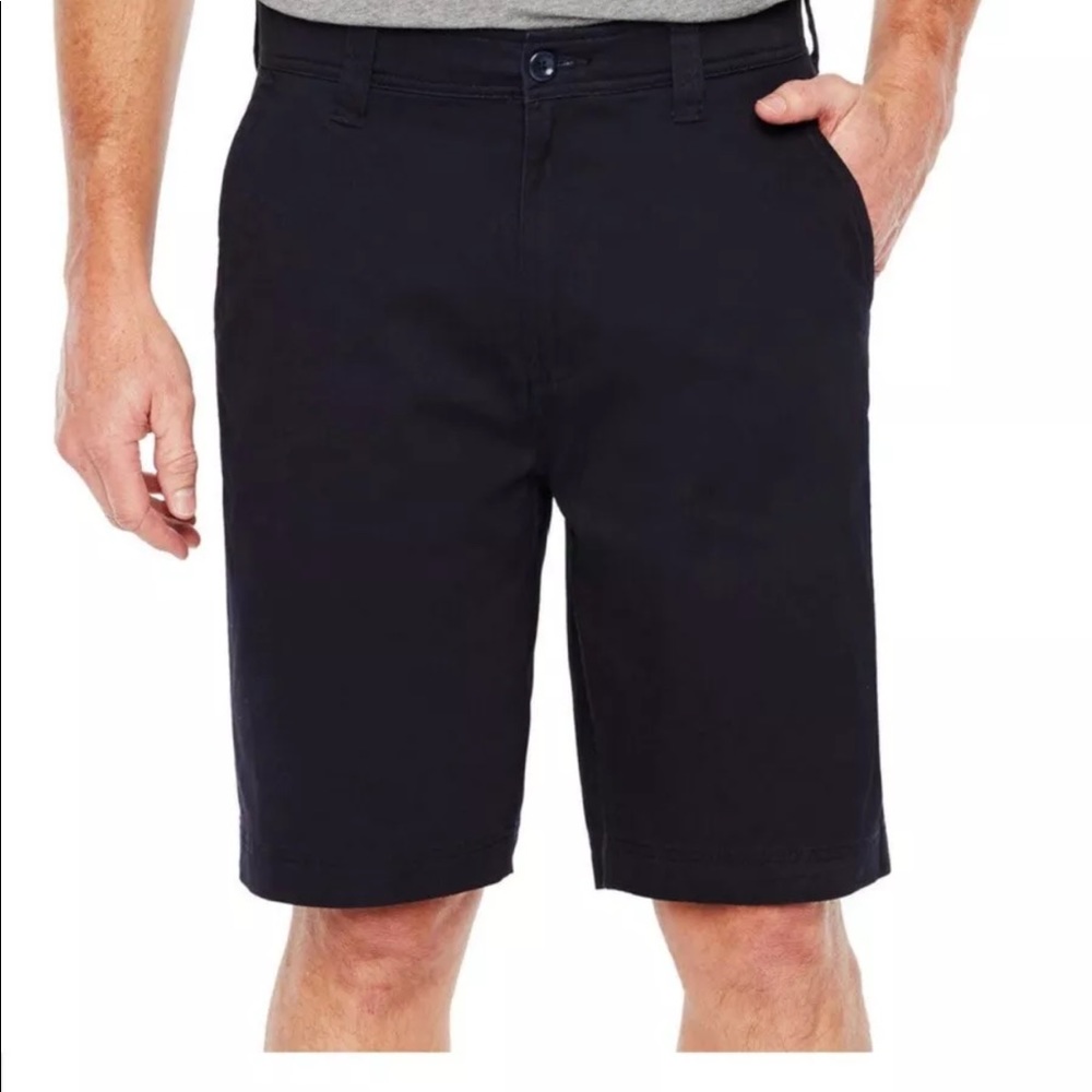 St Johns Bay Mens Sz 38 Navy Chinos Shorts